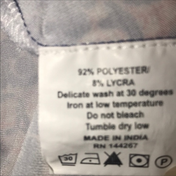 Isabel &‎ Alice 3X modern asymmetric ruched contrast red/blue patterns dress - Picture 6 of 10